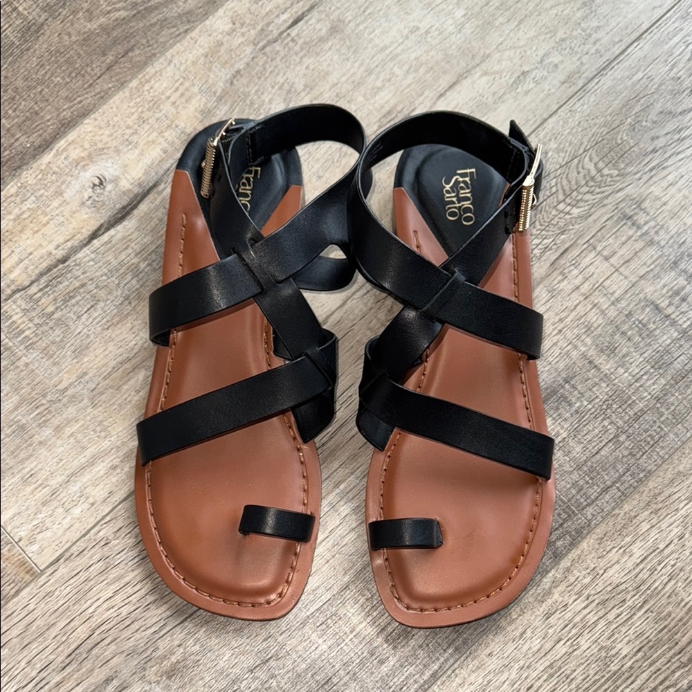 Franco Sarto Black and Brown Women's Sandals